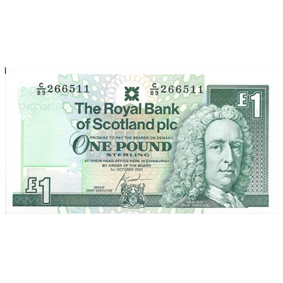 2001 Royal Bank of Scotland Plc £1